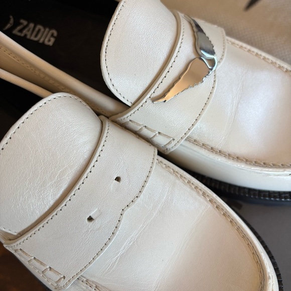 ZADIG & VOLTAIRE Joecassin Loafers in Ice color with Black Sole - Picture 9 of 12